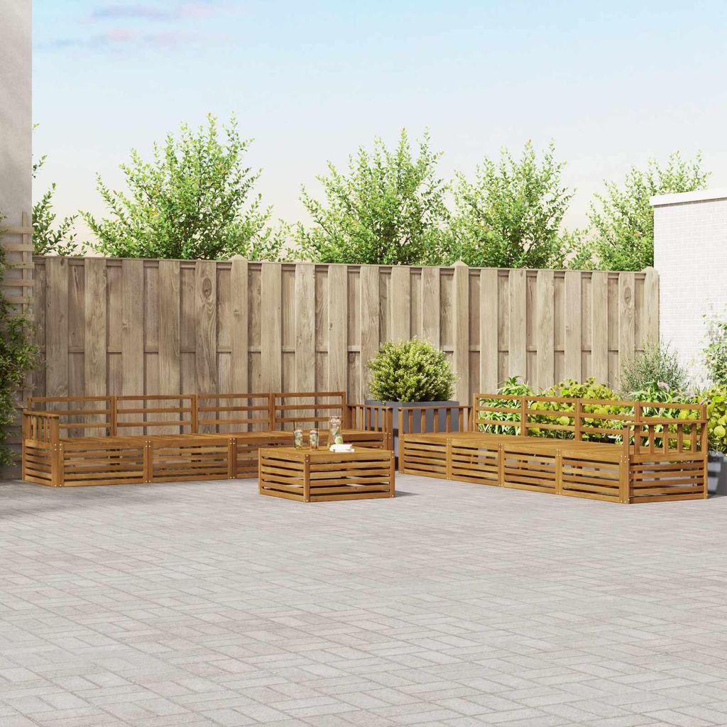 "Neues Produkt" Outdoor-Sofagarnitur ANTI-UV - CLORIS - 9 pcs - Natur - Modern Gartensofas V1166