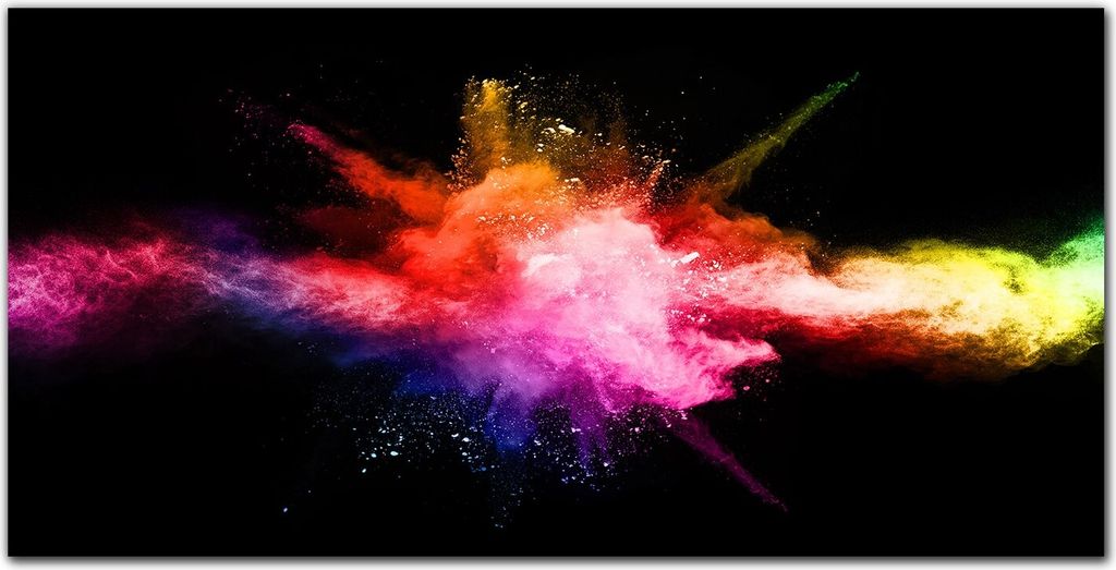 Coloray Bild aus Acryl 140 cm x 70 cm - Wanddekoration Küche Bild auf Acrylglas Dekoration Wohnzimmer Gehärtetes Acryl - Farbiger Staub