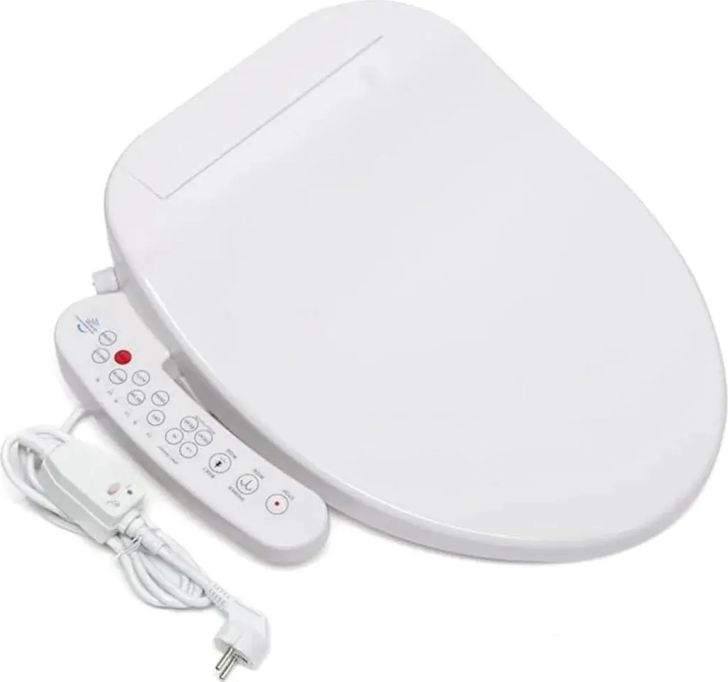 Abattant WC japonais électrique rond avec jet massant et siège chauffant