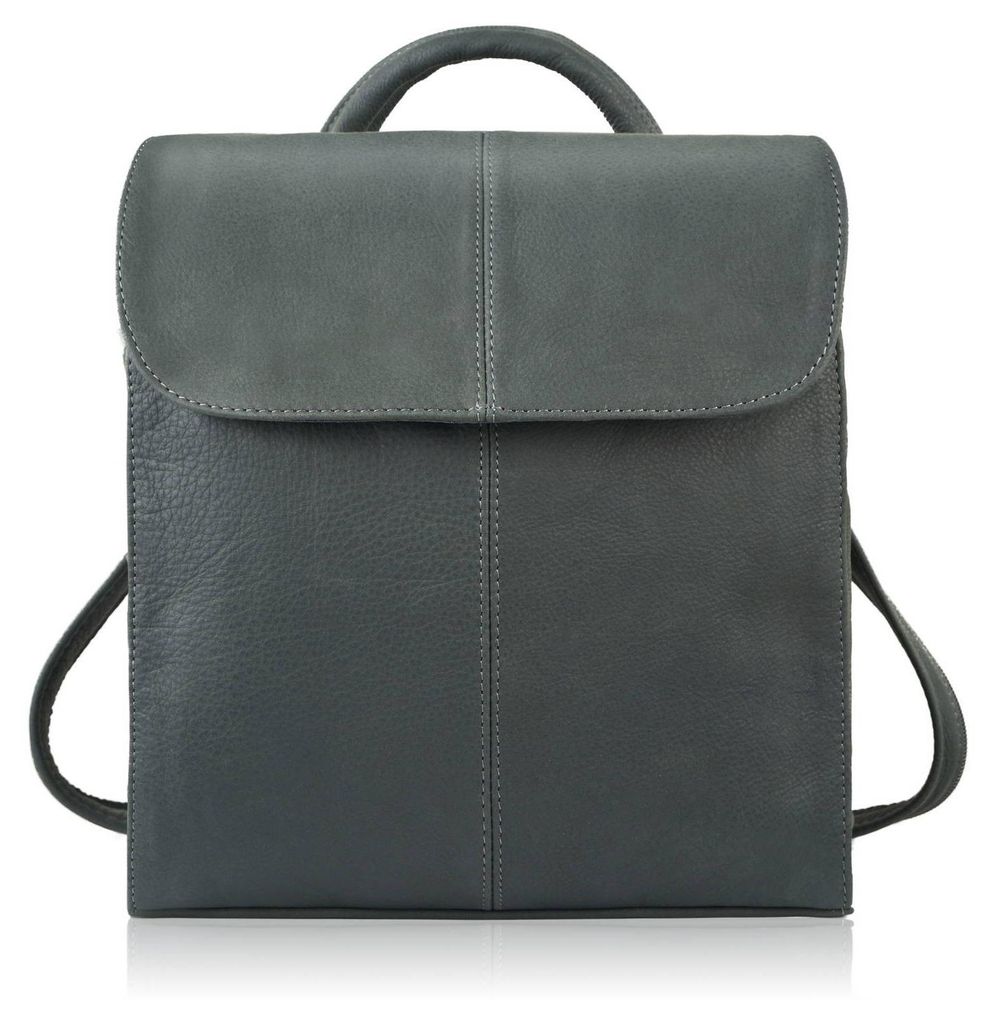 Damen Lederrucksack grau kleiner Stadtrucksack Abruzzo ABR-42-GR