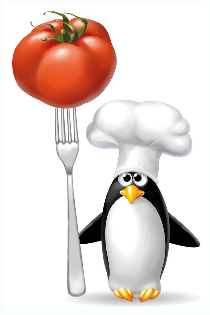 Wallario selbstklebendes Poster - Pinguin Koch, Größe: 61 x 91,50 cm