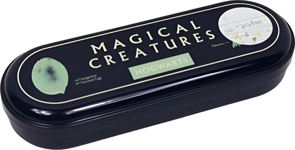 Astuccio Porta Matite Harry Potter Magical Creatures Metallo Nero