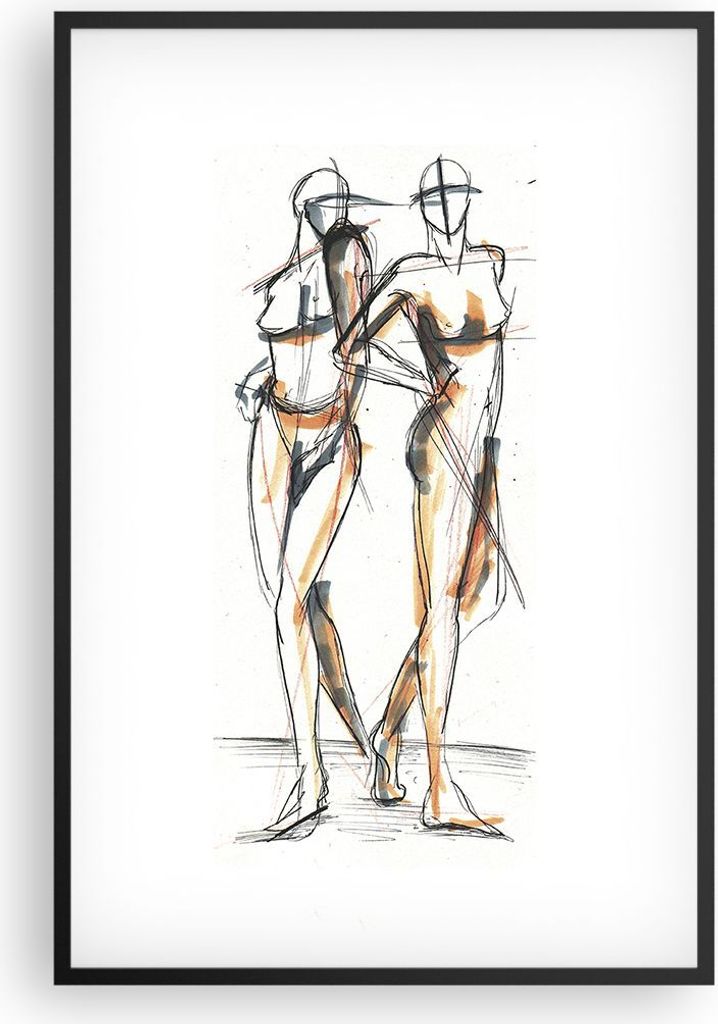 Gerahmtes Poster - Schwarzer Rahmen - Zeichnen Design Mode - 61x91,5 cm - Wand Bild - Wanddeko - Wandbilder - Kunstposter - Wandposter - Bilderrahm...