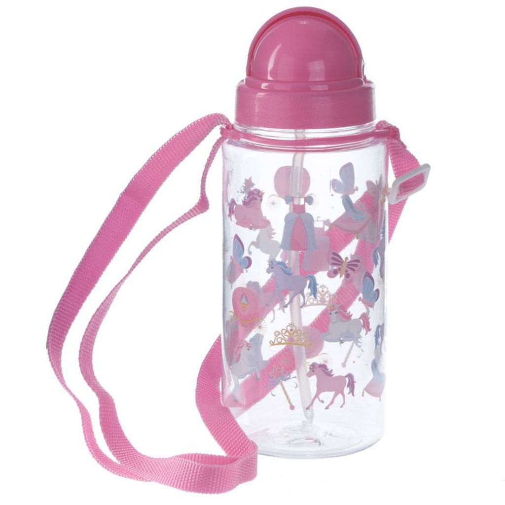 Nachhaltige Einhorn-Wasserflasche, BPA-frei, 450 ml, Strohhalm für Kinder