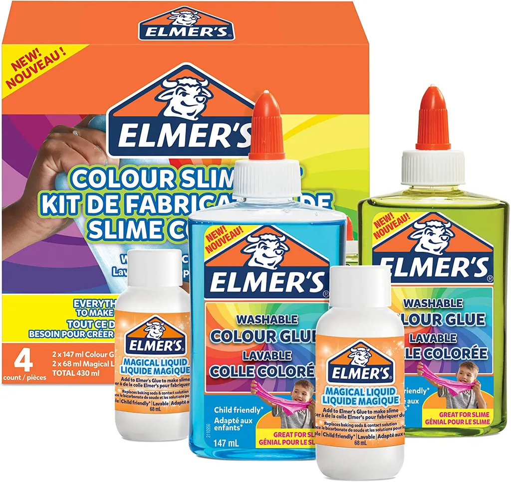 Kit Slime Elmer's sans Borax 4 pièces pour un Slime Réussi et Sûr