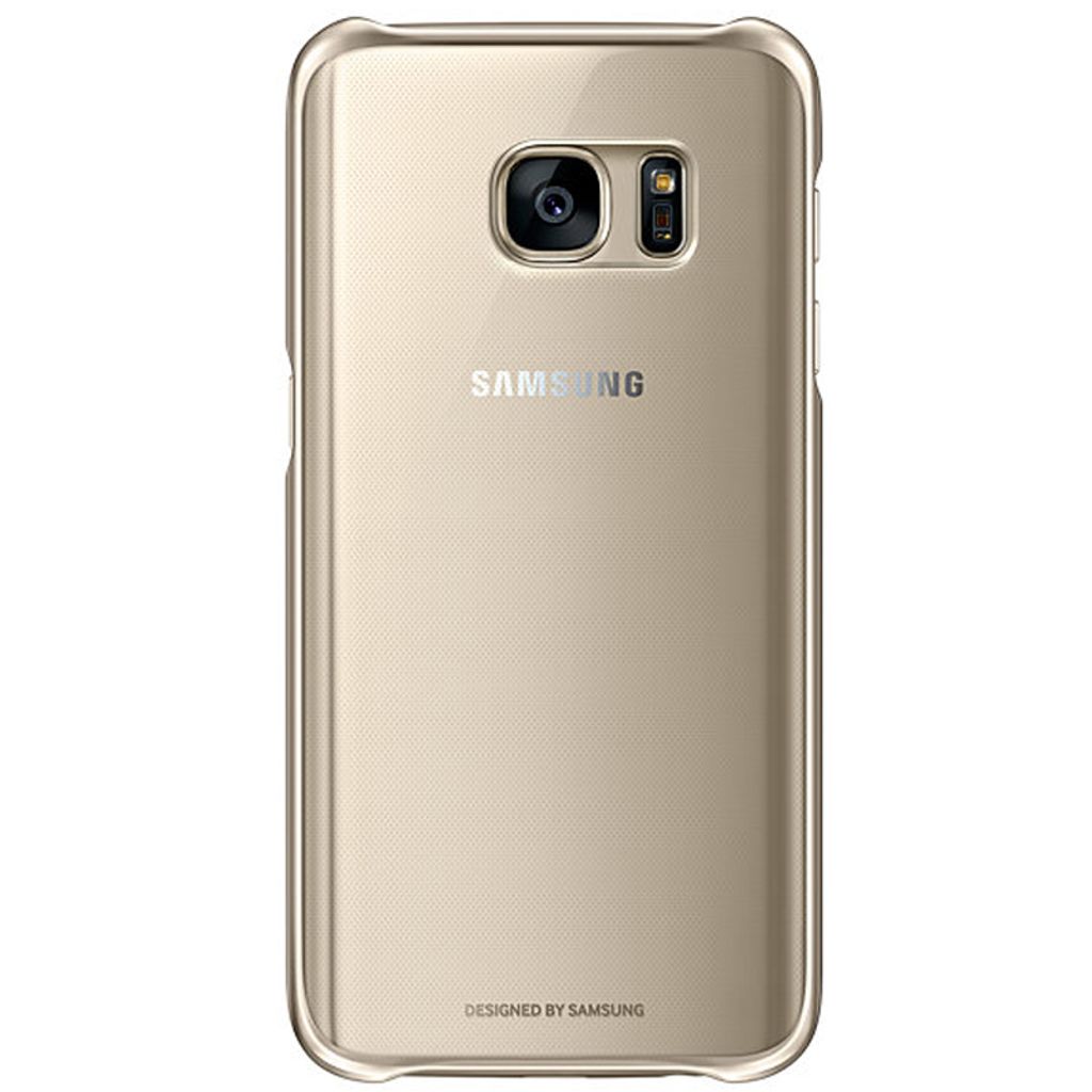 Samsung transparente Hülle EF-QG930CF für Galaxy S7 gold