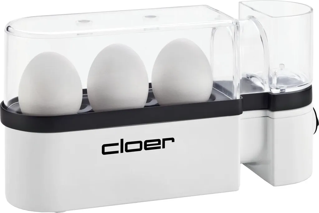 Cuisinier à œufs 6021 Cloer avec plaque chauffante antiadhésive blanc