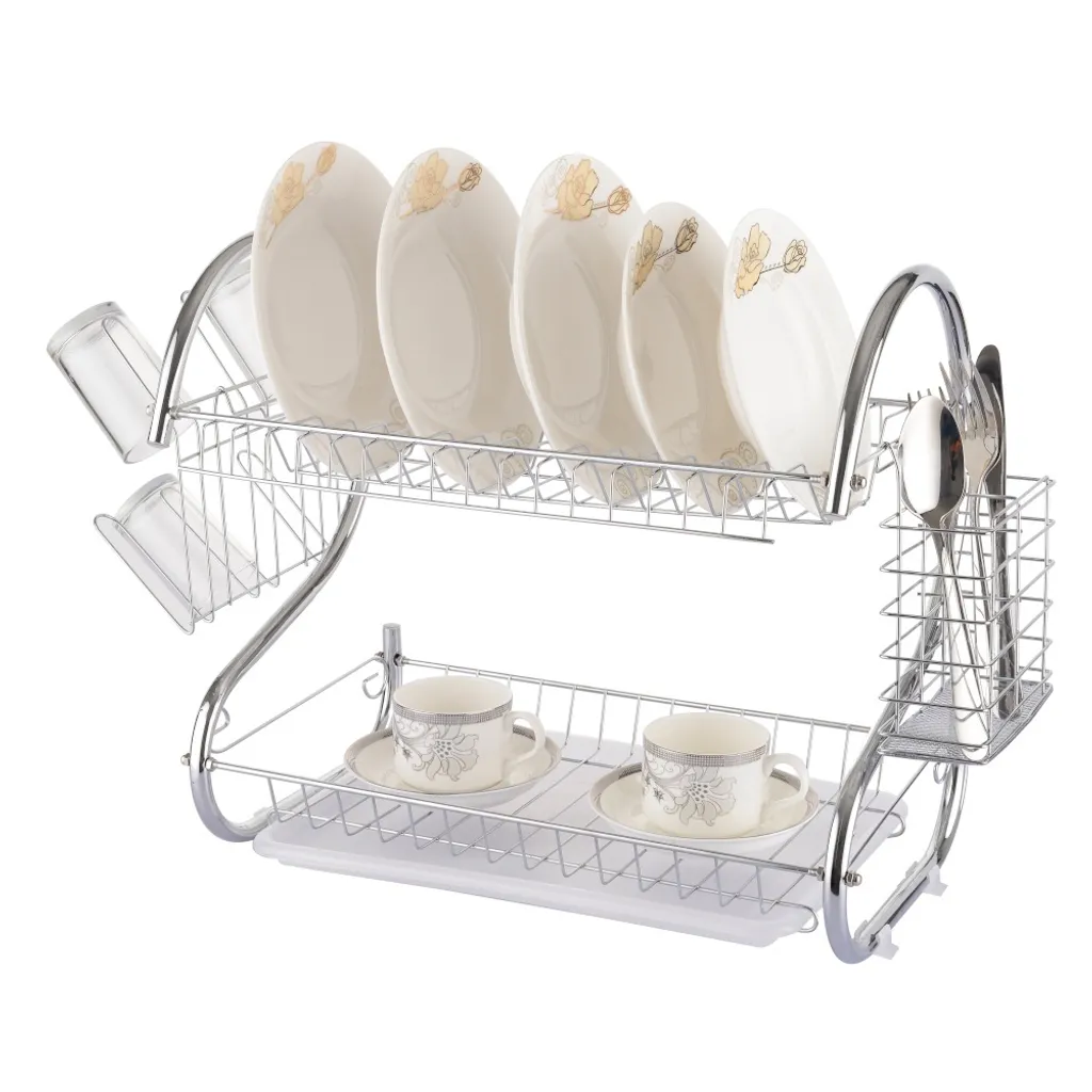 Cheffinger Scolapiatti Argento 2 Livelli | Essenzialità in Metallo - 6