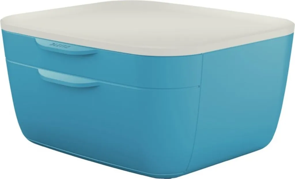 Bloc de Classement 2 Tiroirs Leitz Cosy Bleu pour Organisation Bureau