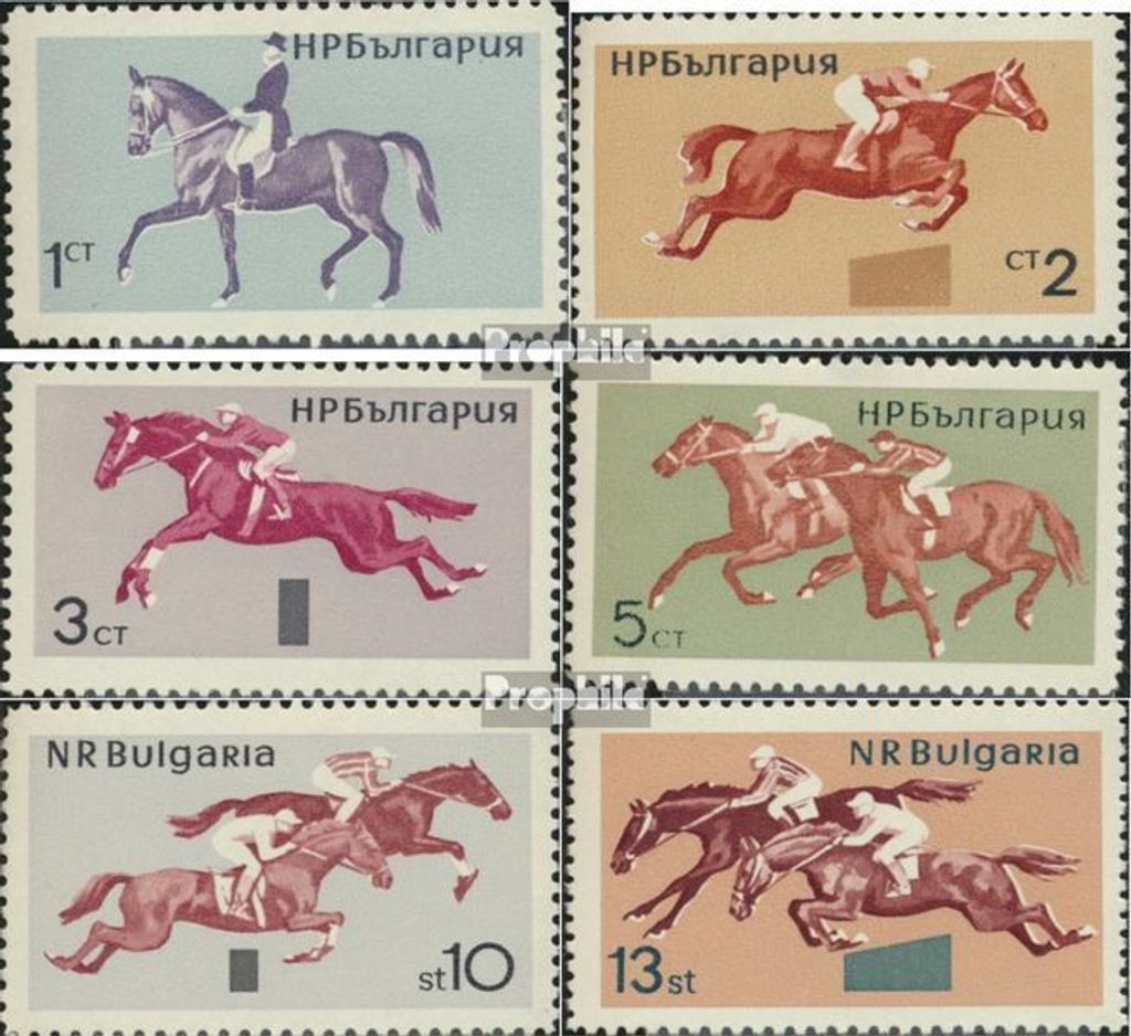 Briefmarken Bulgarien 1965 Mi 1571-1576 (kompl.Ausg.) postfrisch Reitsport