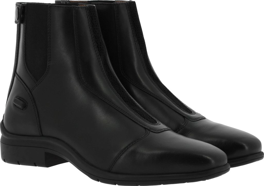 EQUITHÈME Sporty Damen Reißverschlussstiefelette Rindsleder Schwarz, Farbe:schwarz, Größe:40