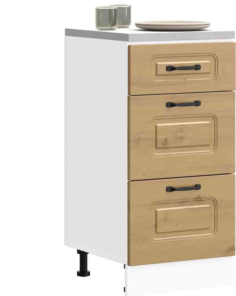 Möbel Küchenunterschrank Kalmar Artisan-Eiche Holzwerkstoff - Küchenschränke 854249