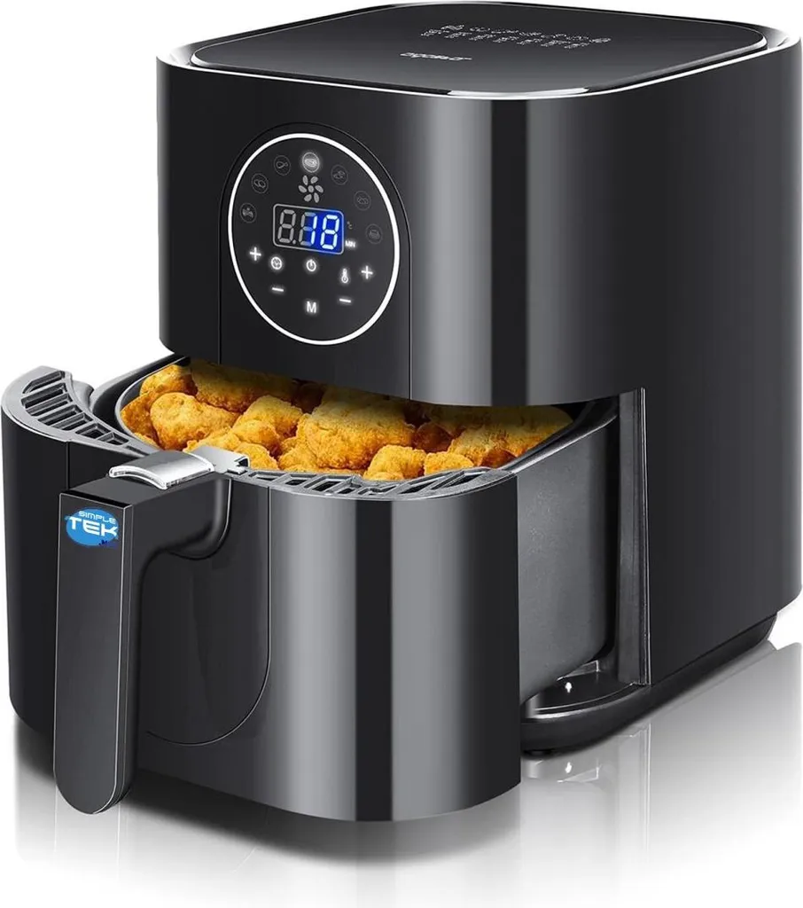 Friggitrice ad Aria Aigostar 3,5L 1500W: Cucina Sana e Veloce 7-in-1