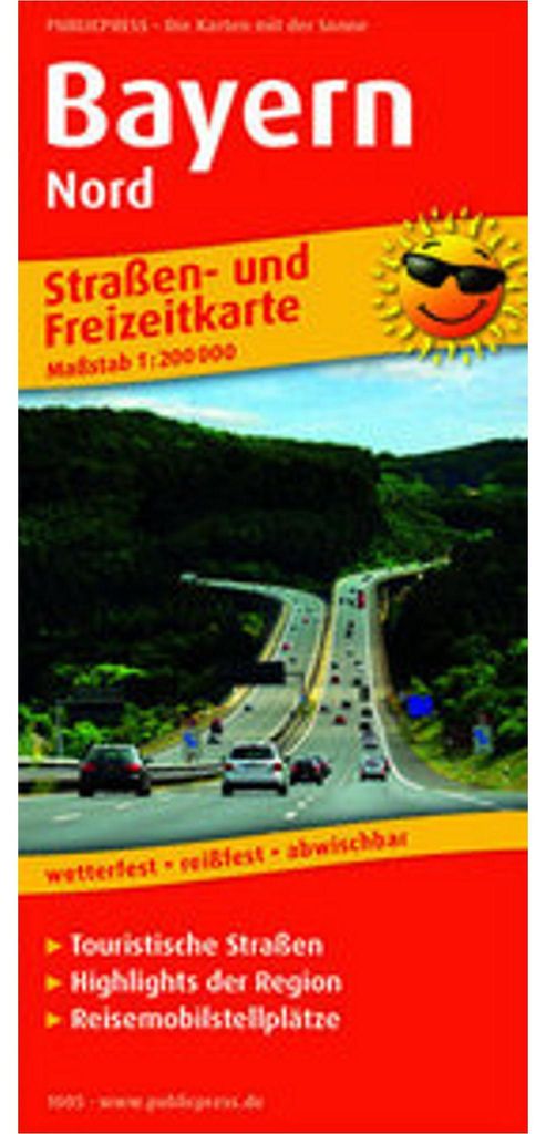 Bayern-Nord. Straßen- und Freizeitkarte 1 : 200 000
