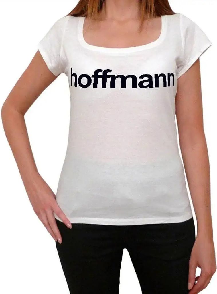 Damen Grafik T-Shirt Hoffmann Collar Open Decollete Öko-Verantwortlich Vintage Jahrgang Kurzarm Lustige Druck Geburtstag Geschenk Frau