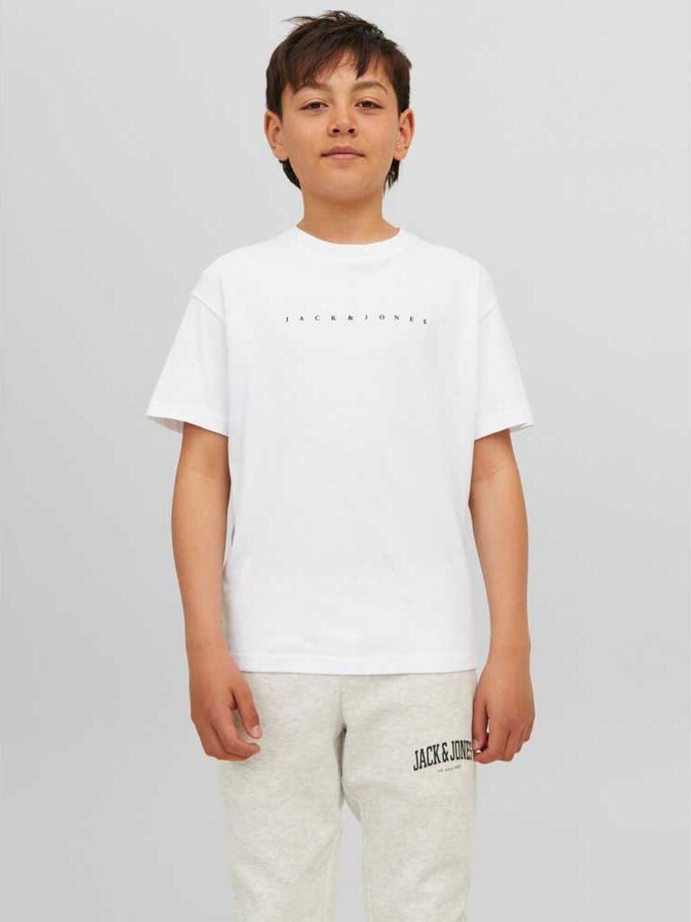 Jack & Jones Star Kurzarm-t-shirt Weiß 14 Years Junge Weiß 14 Years