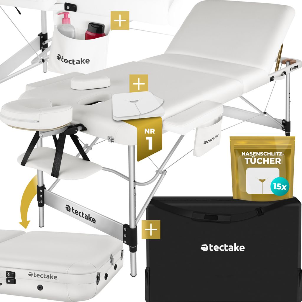 tectake® 3 Zonen Massageliege Phuket Breite 70 cm, Produktbild 