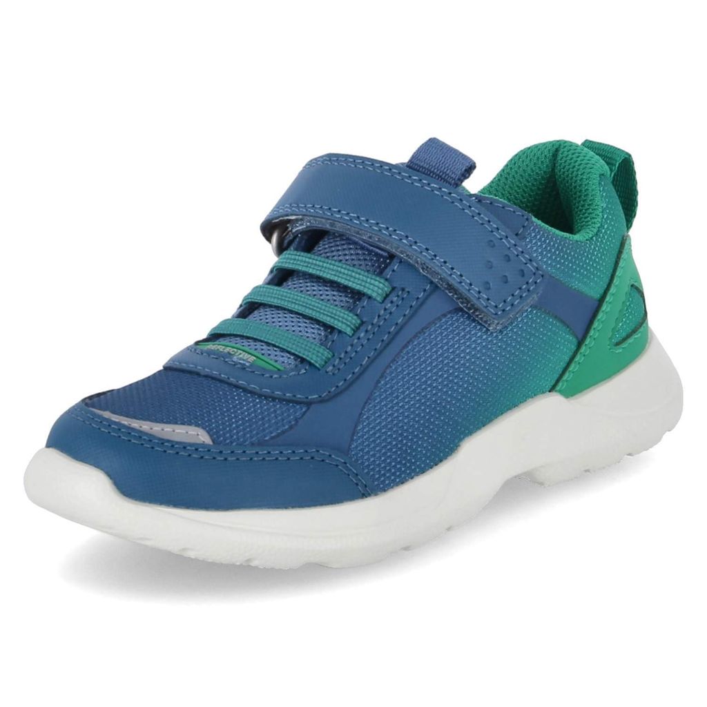 Superfit Whaley Sneakers voor jongens, Blauw geel 8000, 28 EU Breed