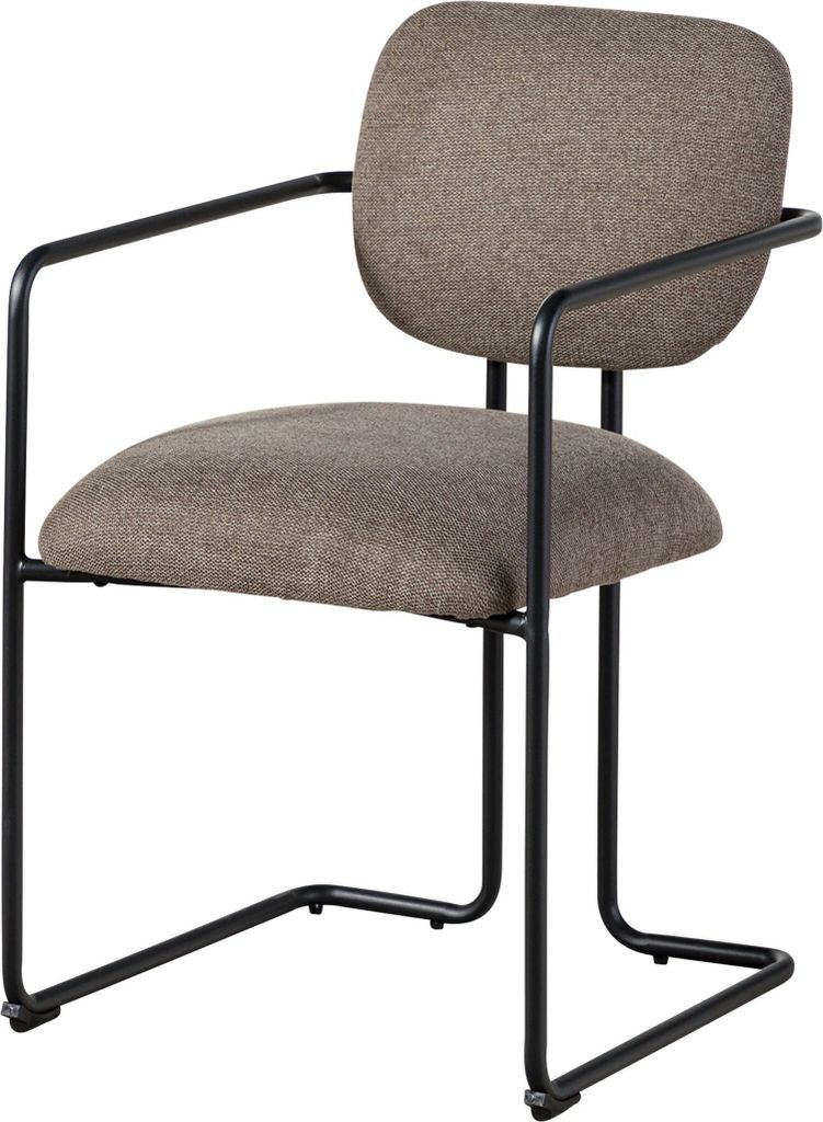 MASSIVMOEBEL24 Polsterstuhl 51x58x78 hellbraun ELISE #302 - 2er Set