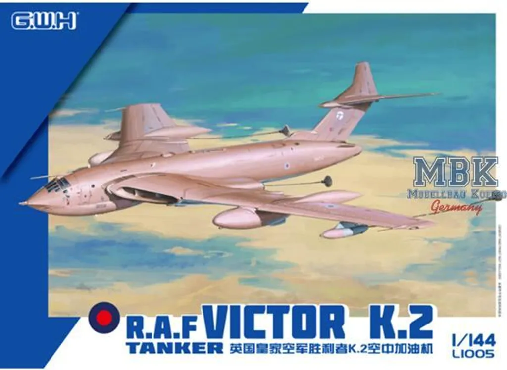 Maquette Victor K.2 R.A.F. Tanker GWH L1005 avec Détails Gravés 1/144
