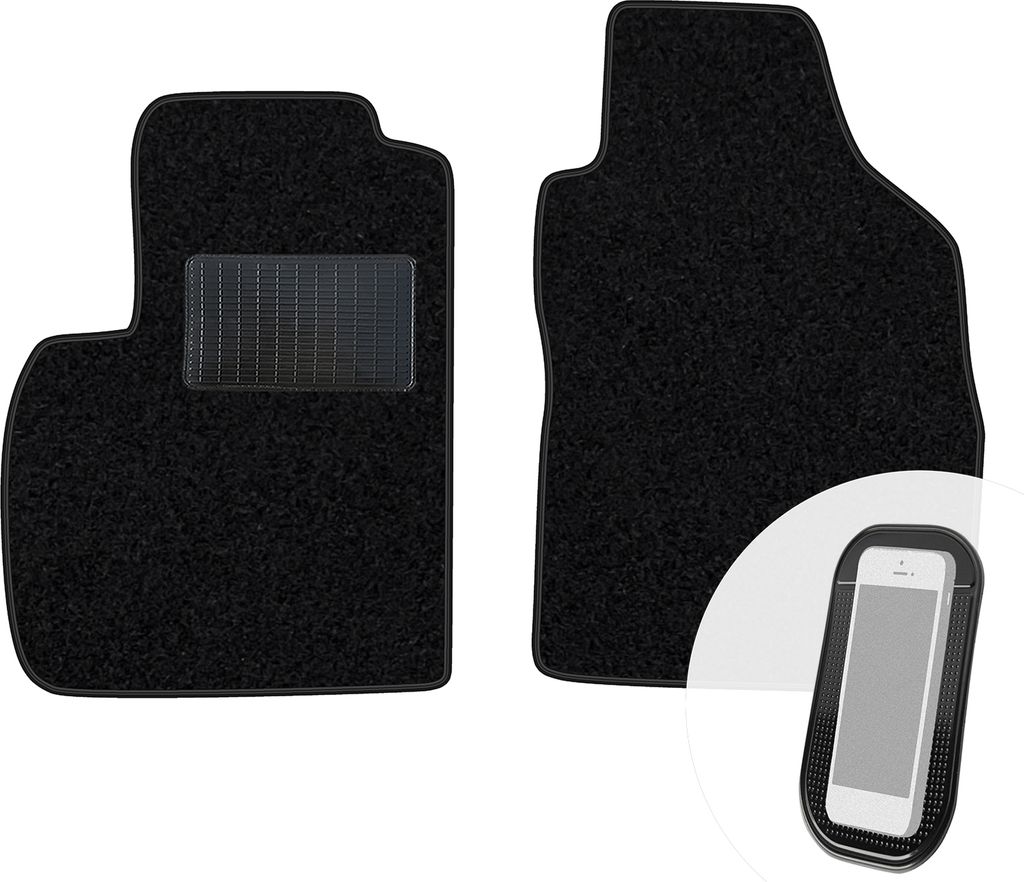 moto-MOLTICO Vorne Fußmatten Auto Velours Autoteppiche Schwarz Automatten Set 2-teilig passend für Lancia Kappa 1994-2001