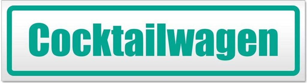 Kiwistar - Autoaufkleber - Türkis - 30 x 8 cm - Cocktailwagen - Hinweis Aufkleber Sticker für Auto, Kfz, Fahrrad, PKW, LKW