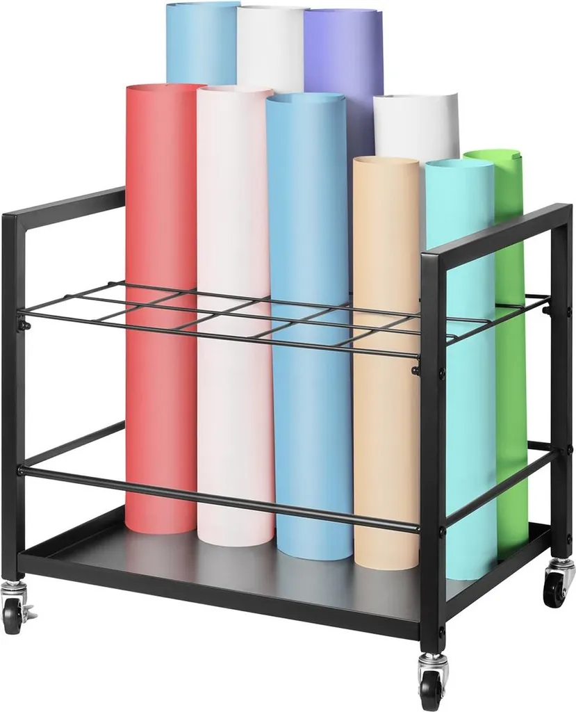 Scaffale Blueprint 20 Scomparti con Rotelle - Organizer Documenti Tecnici