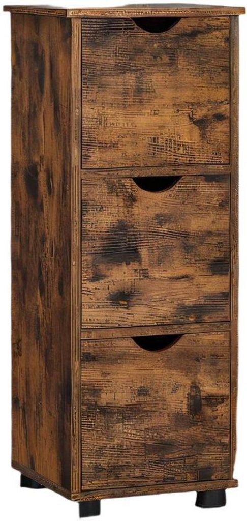 Badezimmer Schubladen Organizer - 3 Lade - Vintage Braun - Raum Sparer - 30 x 30 x 80 cm