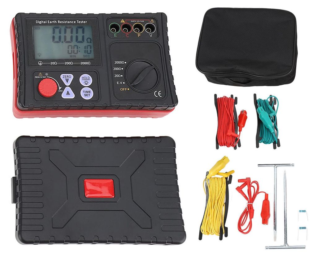 Megohmmeter 0 bis 20 200 2000 Ohm Digitalanzeige LCD-Hintergrundbeleuchtung Hochpräzises Isolationswiderstandsmessgerät
