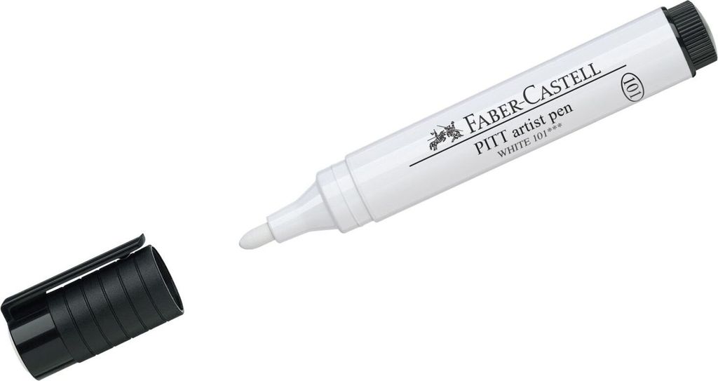 FABER-CASTELL Tuschestift PITT artist pen weiß 2,5 mm Rundspitze