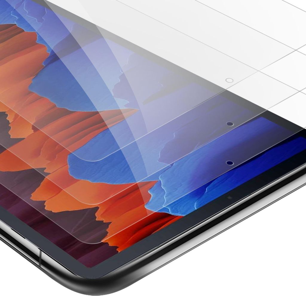 Cadorabo 3x Panzer Folie für Samsung Galaxy Tab S7 (11 Zoll) in Transparent Tablet Schutzfolie Tempered
