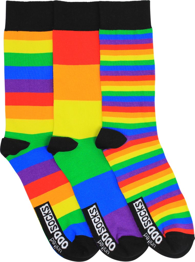 Bunte Streifen Oddsocks Socken in 39-46 im 3er Set Produktbild 
