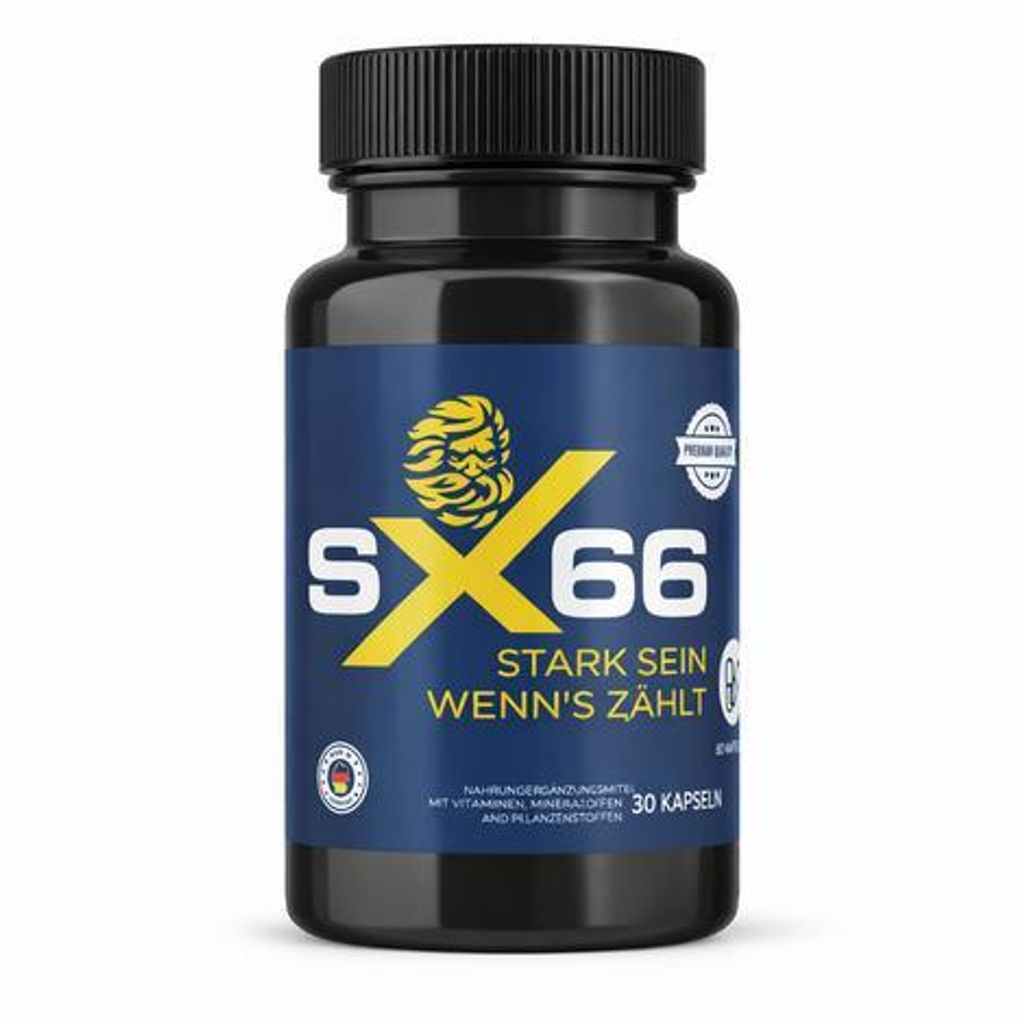 SX66 – Männer Wellness- & Vitalitäts-Supplement, 30 Kapseln Produktbild 