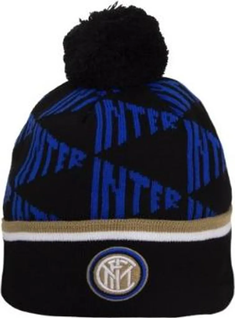 Bonnet en maille Inter Milan pour homme et enfant - Coloris Noir Bleu