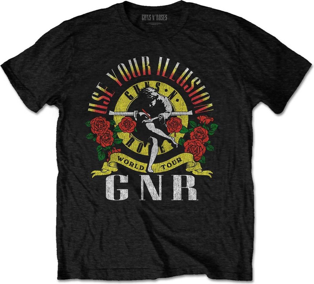 Guns N Roses - "UYI World Tour" T-Shirt für Herren/Damen Uni RO4094 (L) (Schwarz)