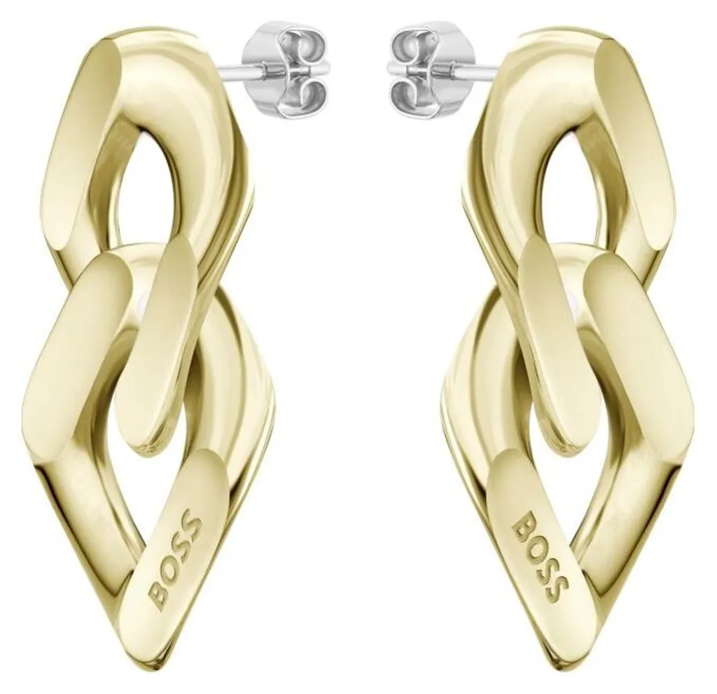 Boucles d'oreilles plaquées or Liens 1580523 au design entrelacé chic - 5