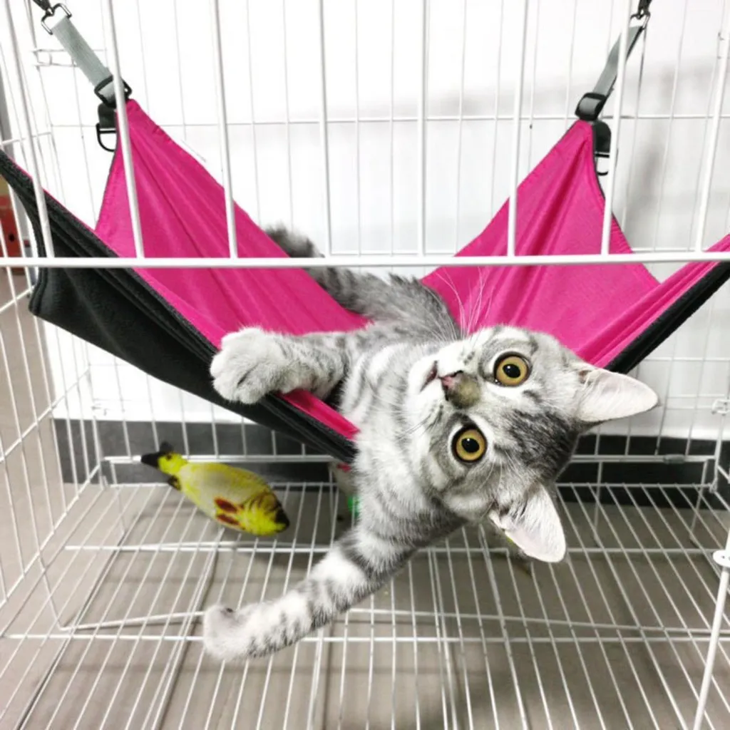 Amaca per Gatti INF Peluche Rosso - Riduttore Stress e Letto Caldo