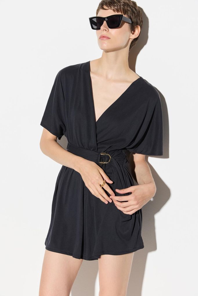 Jumpsuit mit asymmetrischem Schnitt, Anthracite, S