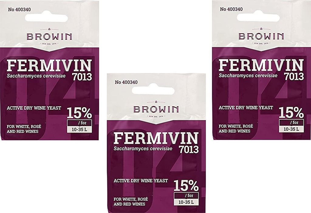 3 x FERMIVIN 7013 Universalhefe Trockenhefe Weinhefe Produktbild 