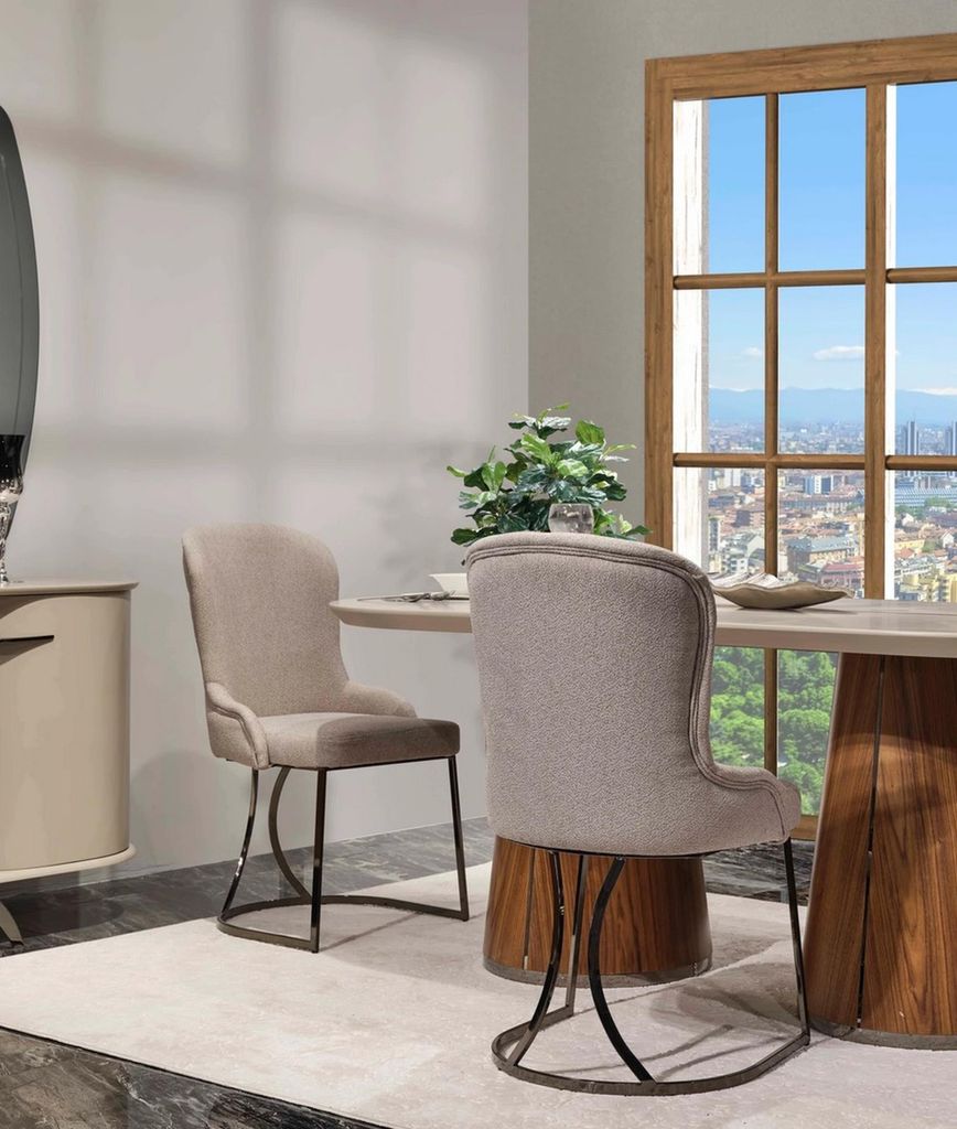 Luxus Esszimmer Set Esstisch 6x Stühle Designer Möbel 7 tlg Essgruppe Garnitur