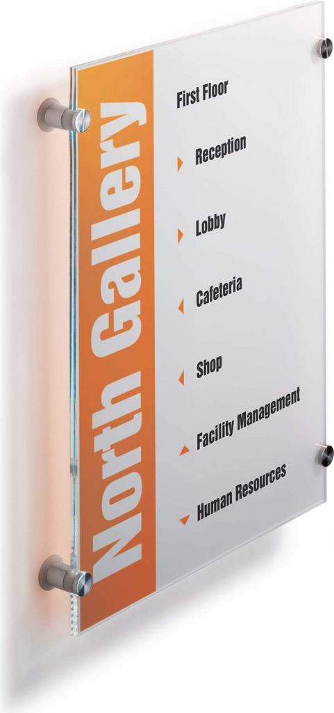 DURABLE Türschild CRYSTAL SIGN® A3 hoch, 482619 transparent Produktbild 