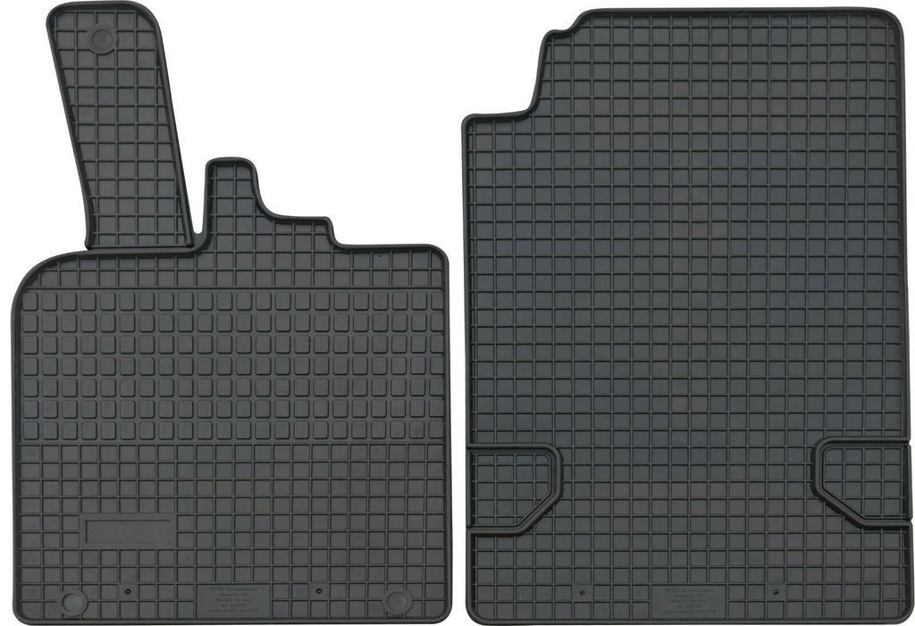 für Smart fortwo ab 03/2007-10/2014 Passform PETEX Gummimatten 2-teilig schwarz Allwettermatten Gummifußmatten