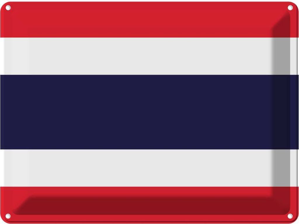 vianmo Blechschild 30x40 cm Thailands Thailand Flagge Fahne Wappen