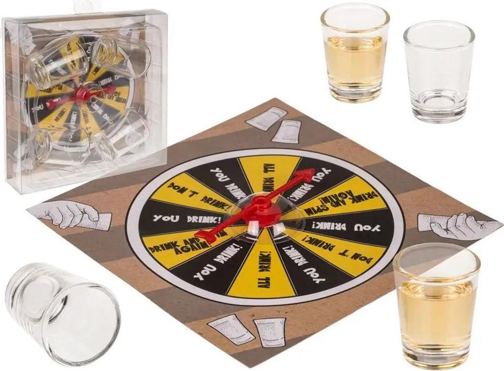 Wer ist der Nächste? Shot Spinner – Partyspiel mit Schnapsgläsern