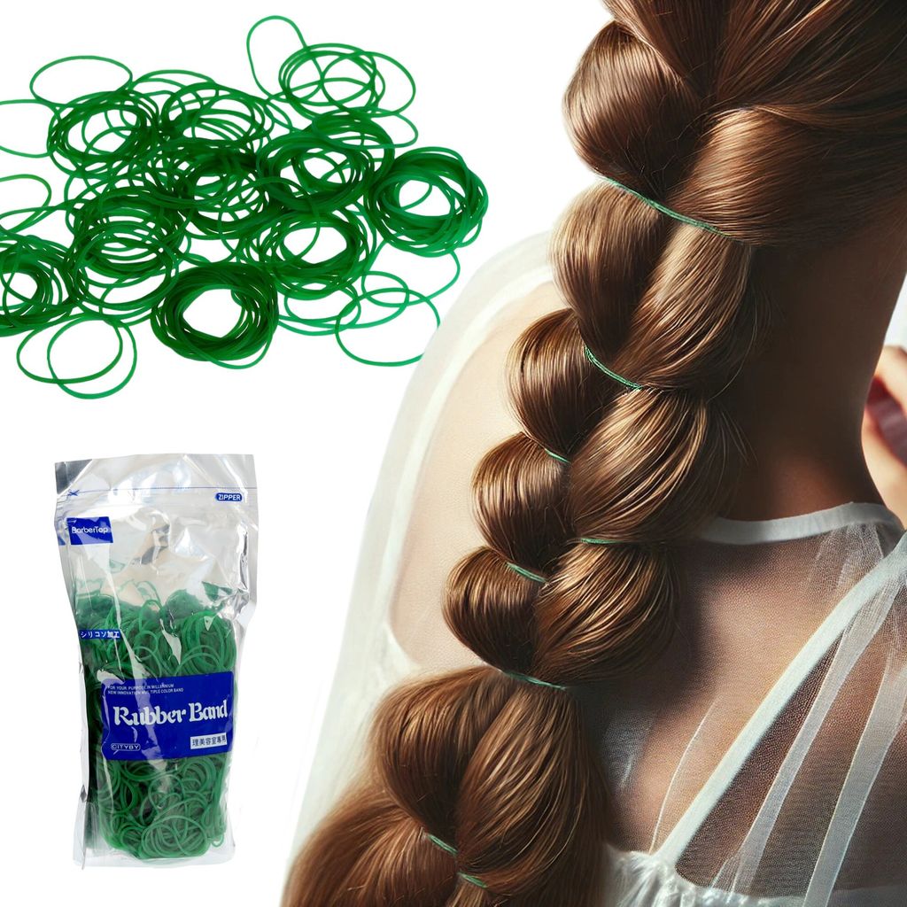 Haargummis Grün 1300 Stück M
