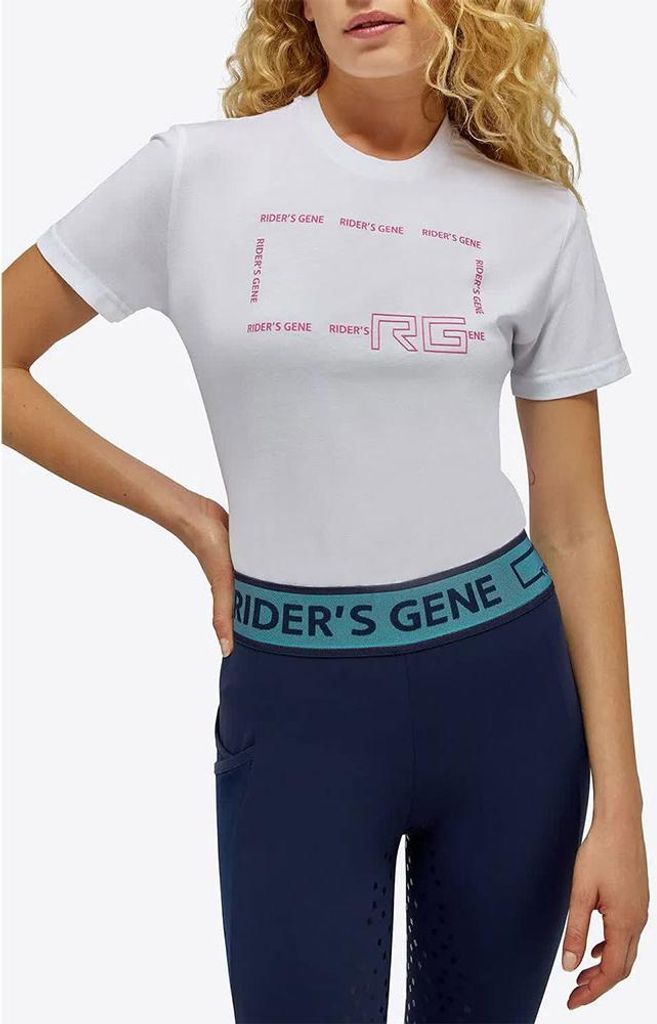 Rg Rider ́s Gene Baumwolle Damen T-shirt Mit Kurzen Ärmeln Weiß XS Damen Weiß XS