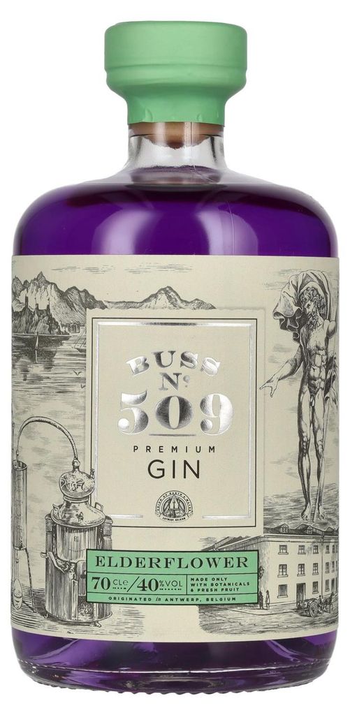 Buss N°509 ELDERFLOWER Belgium Hand Crafted Premium Gin 40% Vol. 0,7l