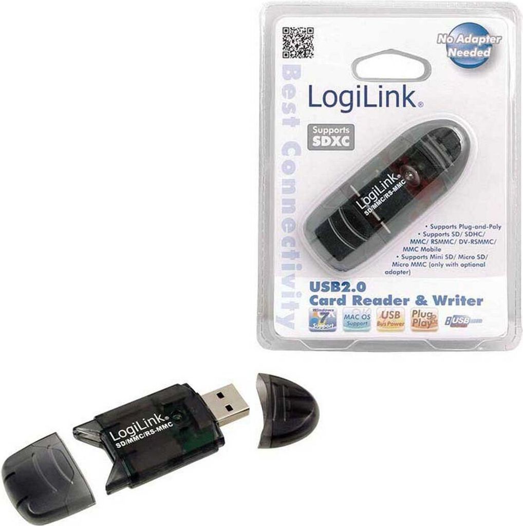 LogiLink Cardreader USB 2.0 Stick externý pre čítačku Obrázok produktu 