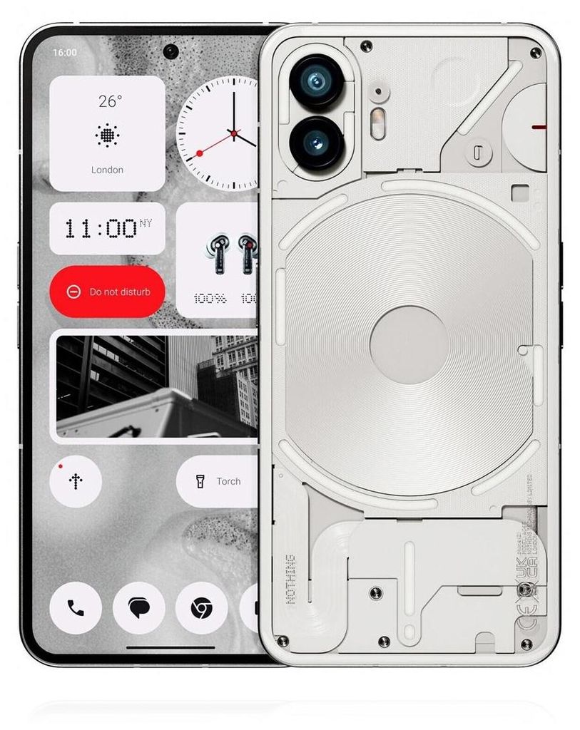 Nothing Phone (2) - 17 cm (6.7") - 2412 x 1080 Pixel - 12 GB - 512 GB - 50 MP - Weiß