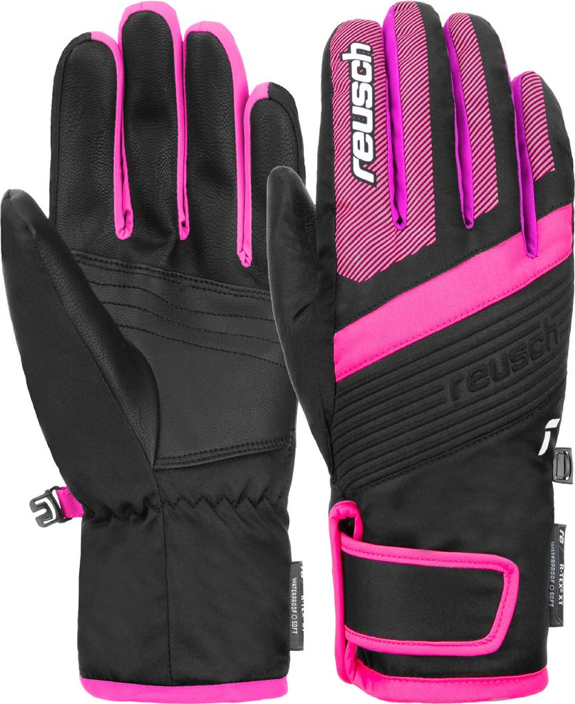 Reusch Fingerhandschuhe Duke R-TEX XT Junior in sportlichem Design 7720 black/pink glo 5.5